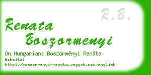 renata boszormenyi business card
